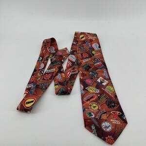 Vintage 1994 NBA Logos Basketball Surrey Wallywear Necktie Tie Made in USA